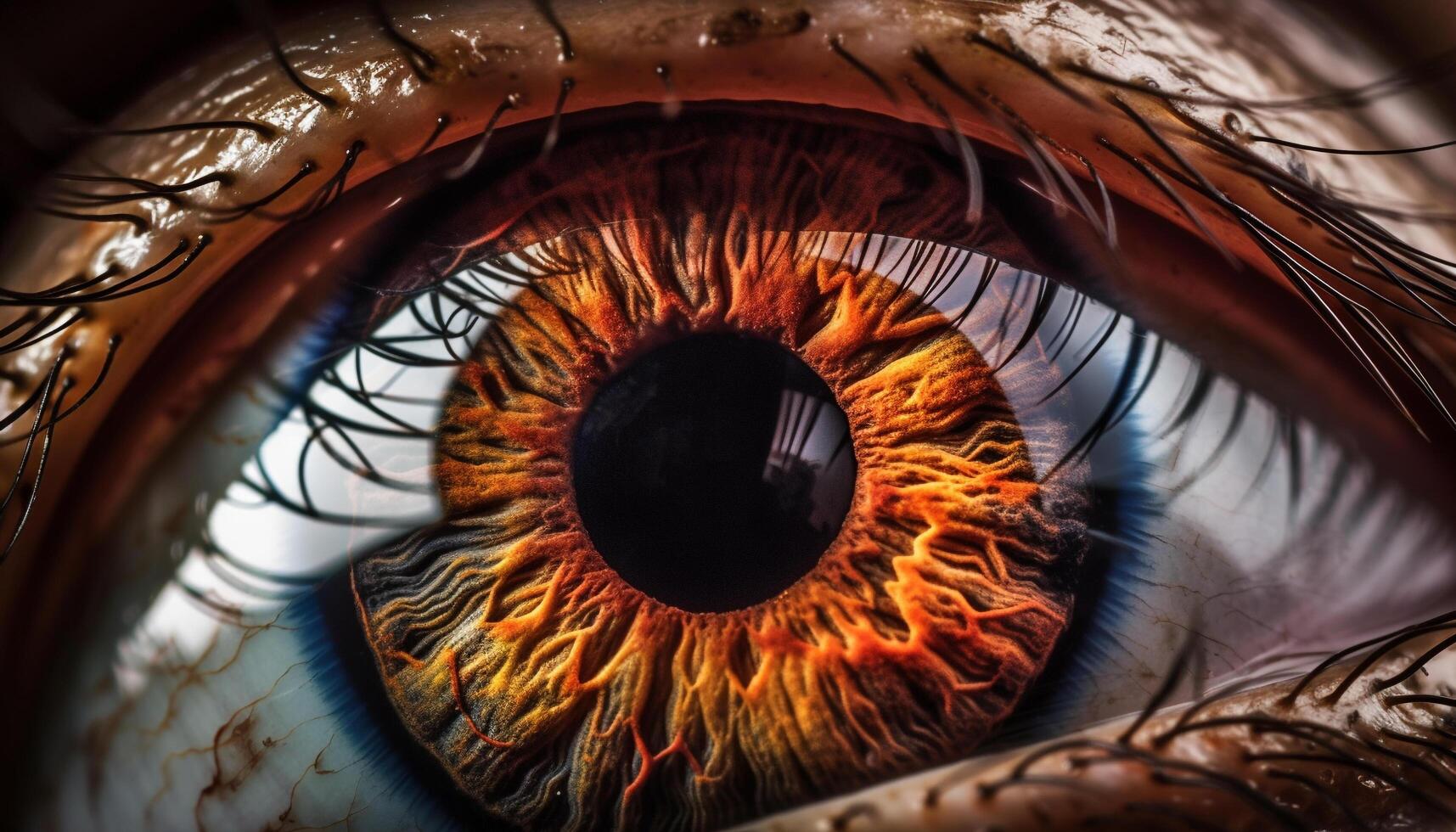 Beauty of animal eye revealed in macro generated by AI photo