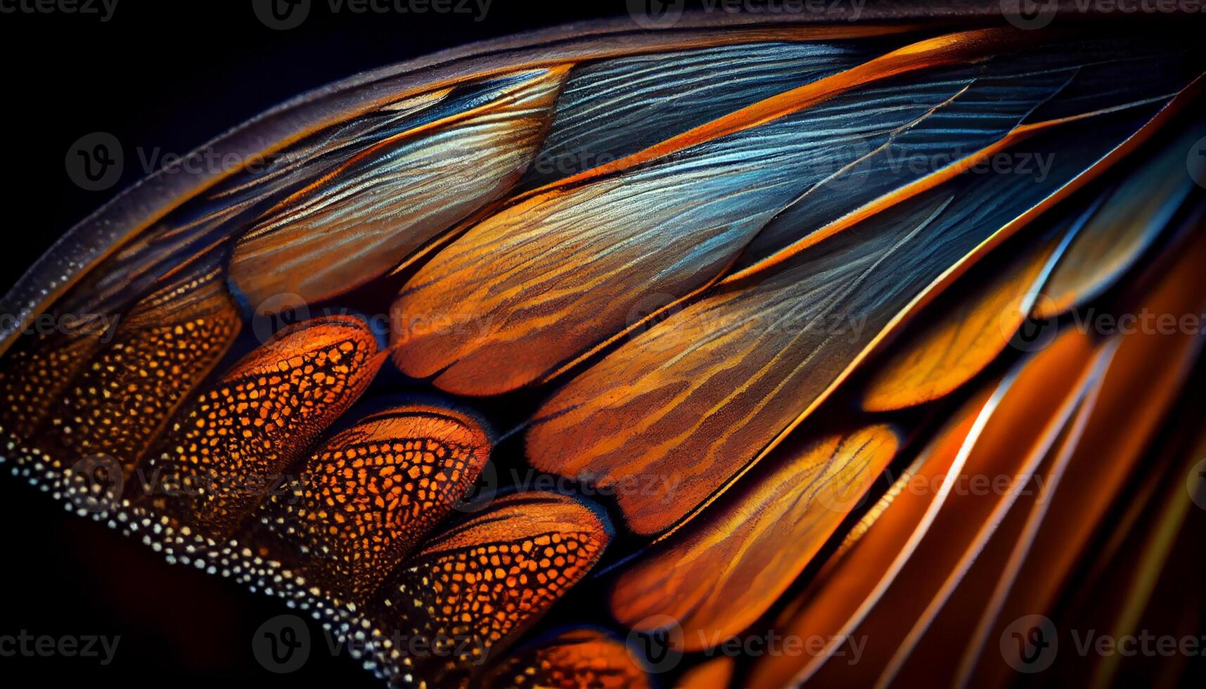 Vibrant colors on the butterfly elegant wings generated by AI photo