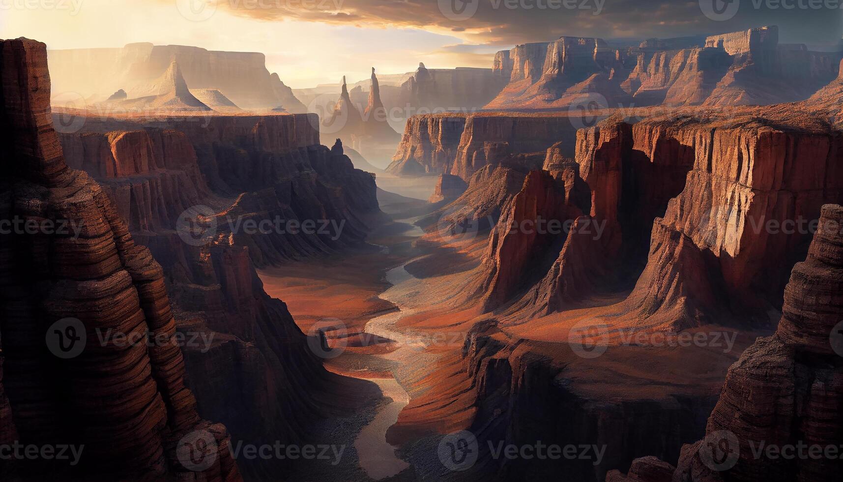 Majestic sunset over eroded rock formation, Monument Valley generated by AI photo