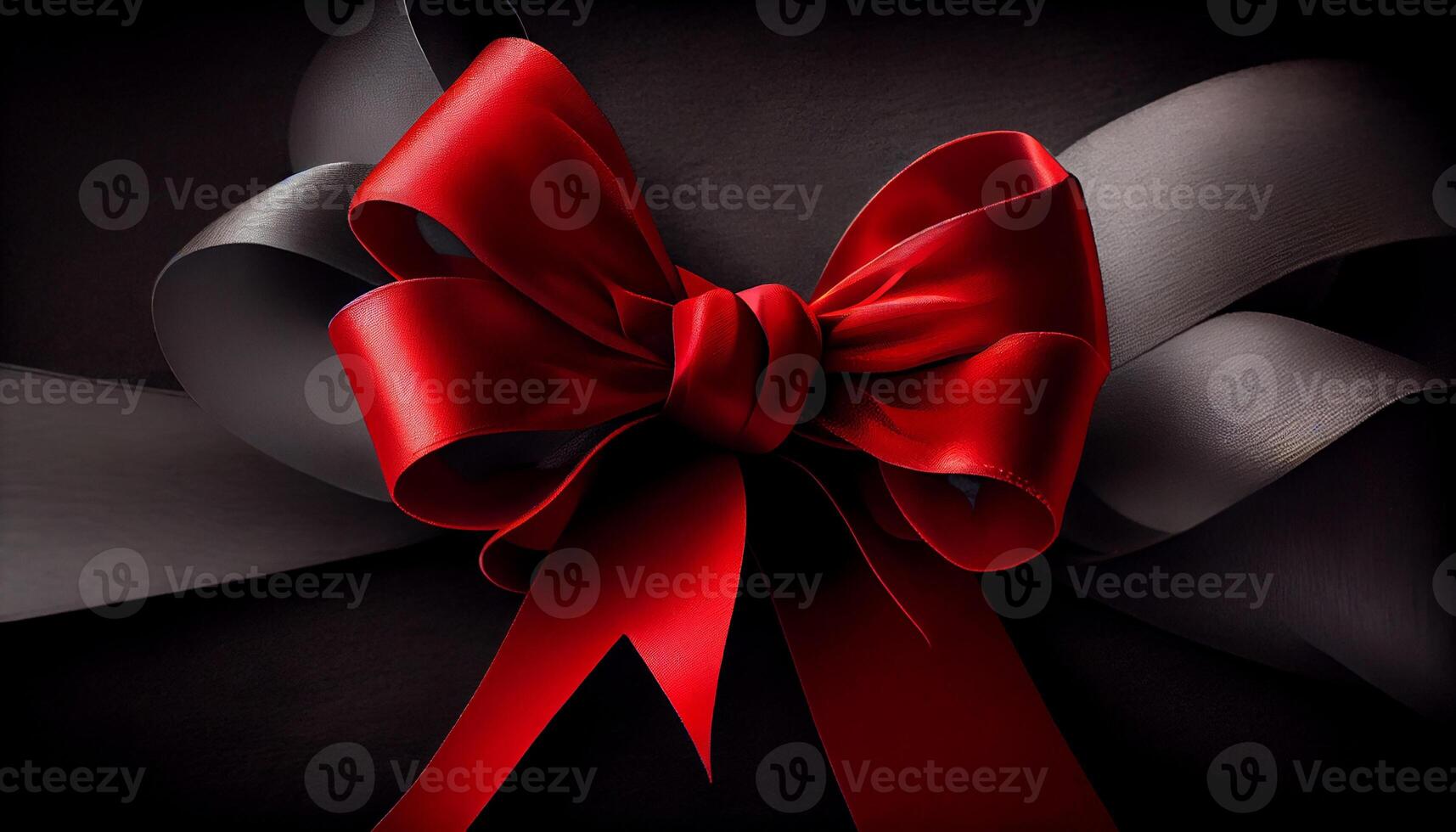 Tied knot satin bow, gift of love generated by AI photo