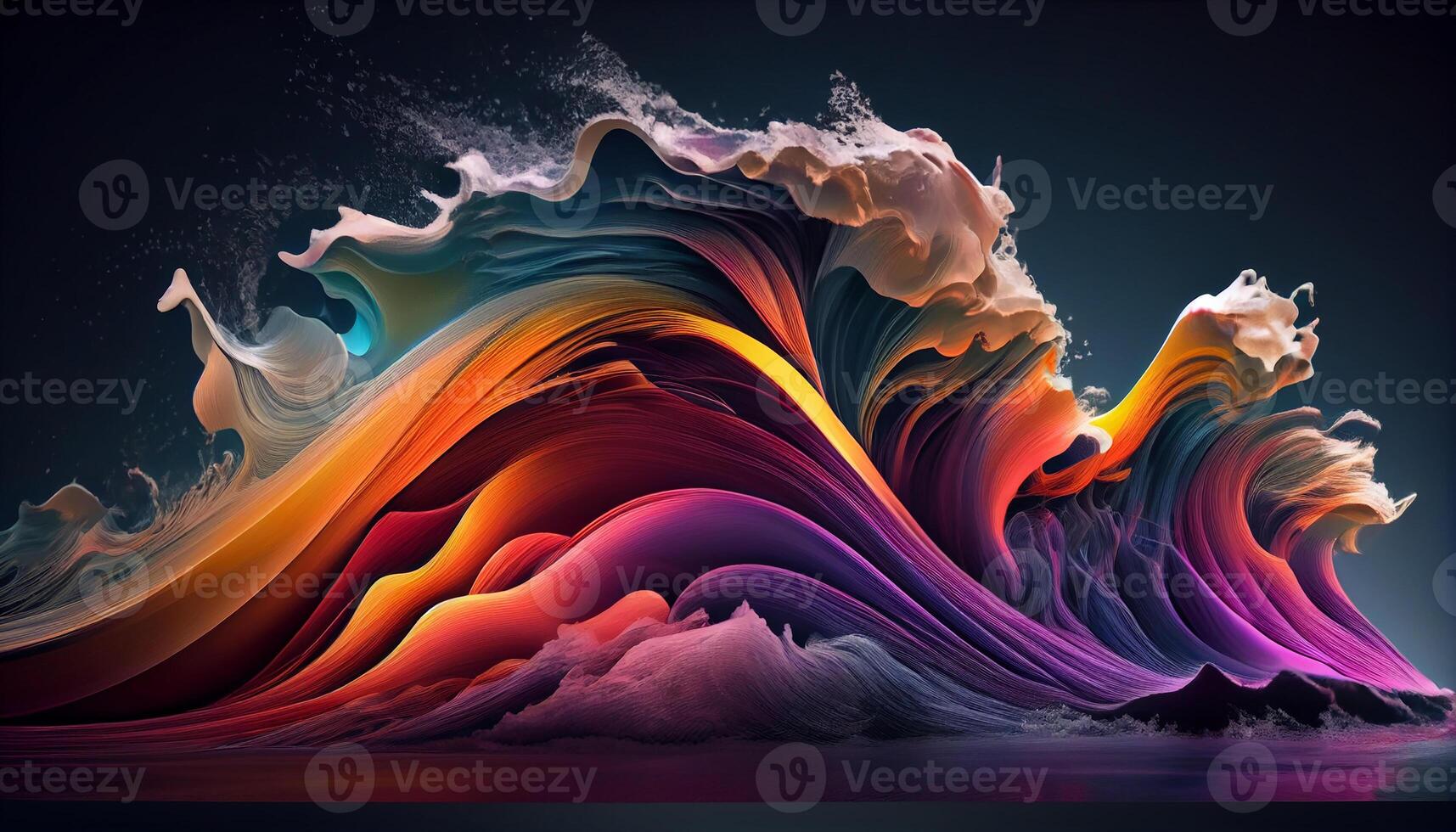 Flowing purple mountain spiral, a bright imagination generated by AI photo