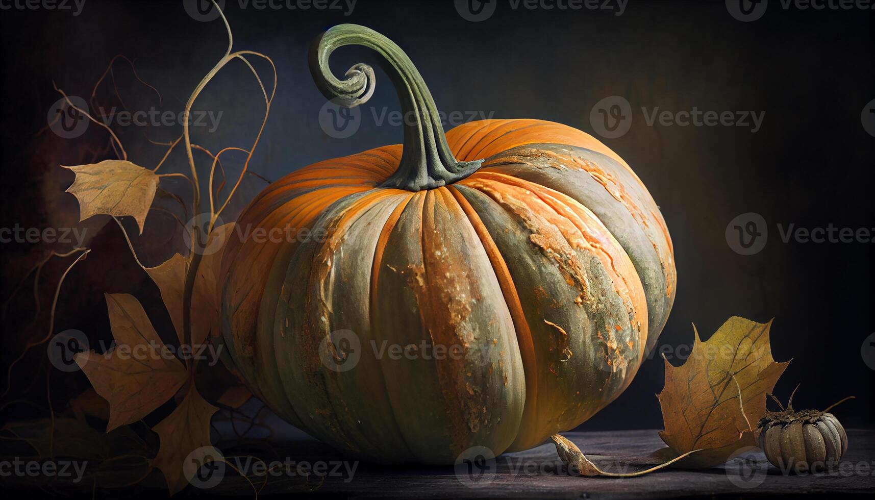 brillante linterna entre maduro calabaza decoración simboliza Víspera de Todos los Santos generado por ai foto