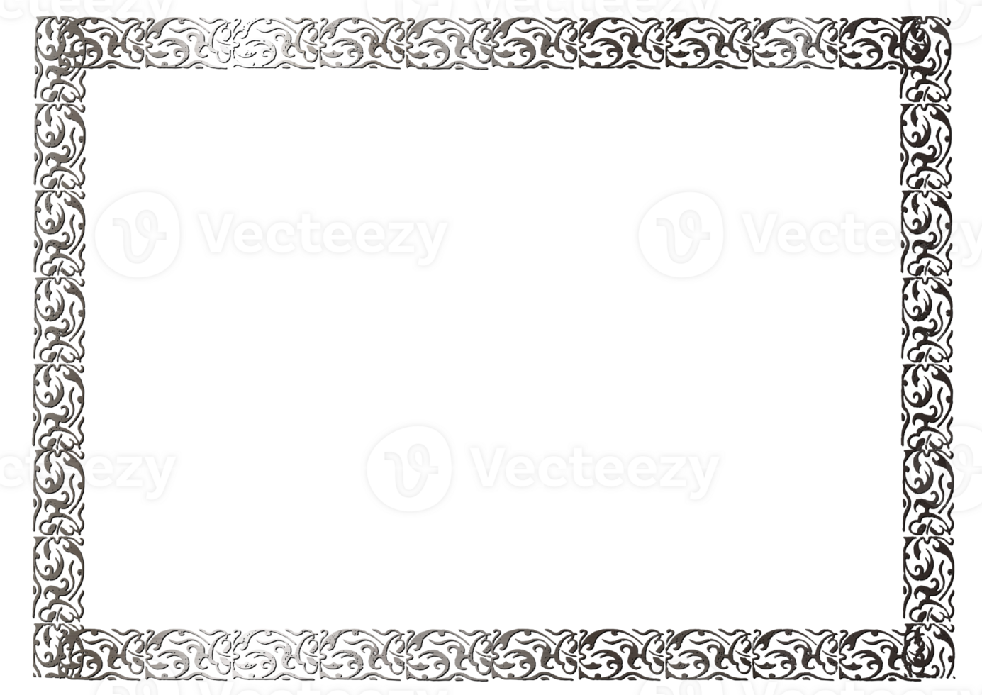 Shiny silver frame png