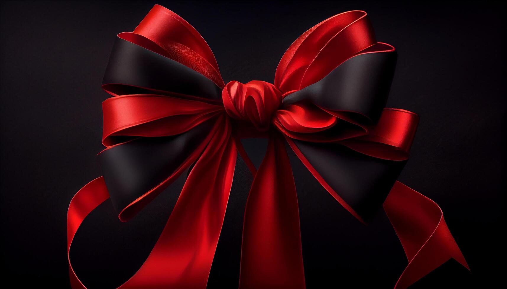 Tied bow of satin atop ornate package generated by AI photo