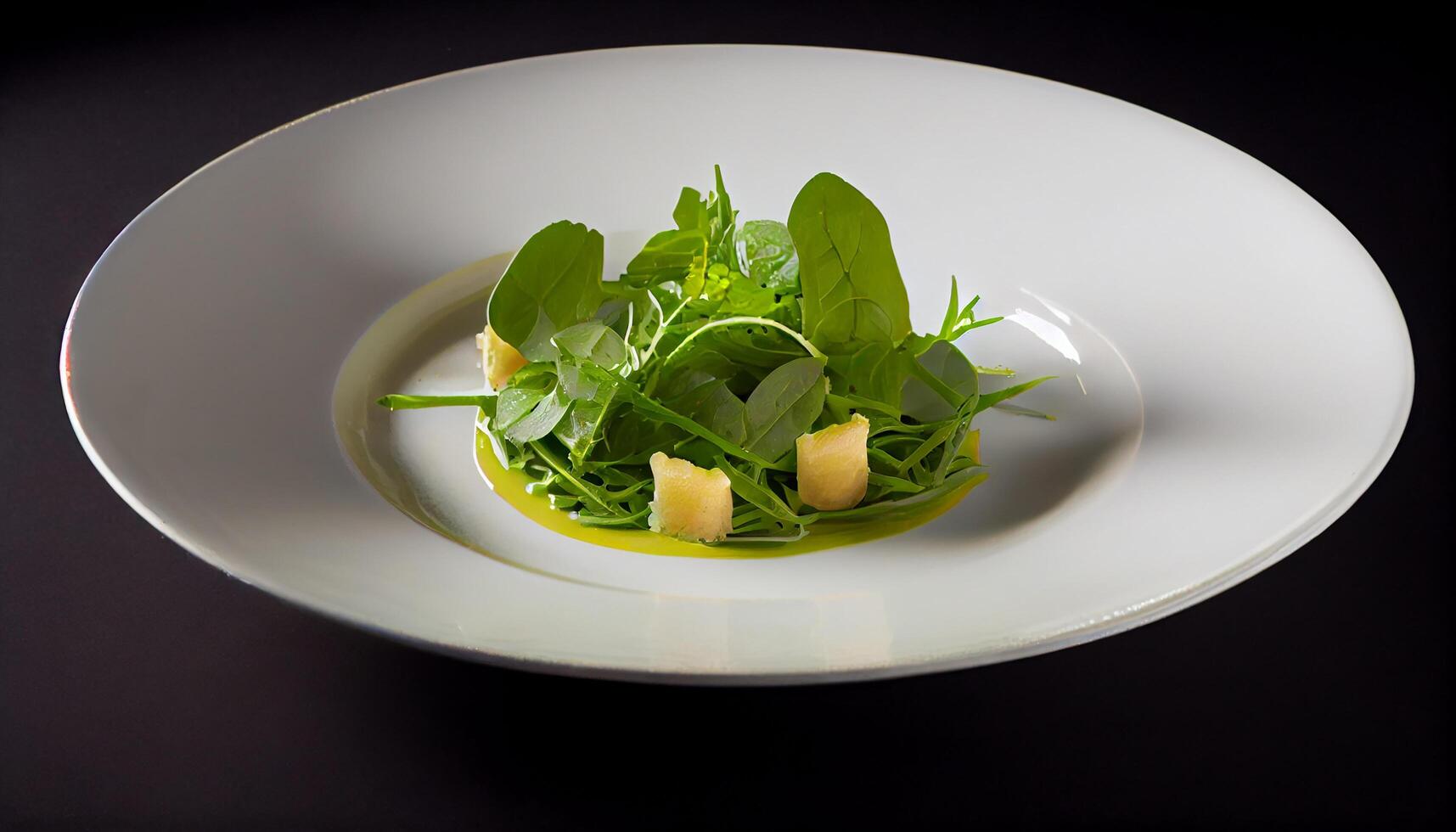 frescura y salud en un vegetariano plato generado por ai foto