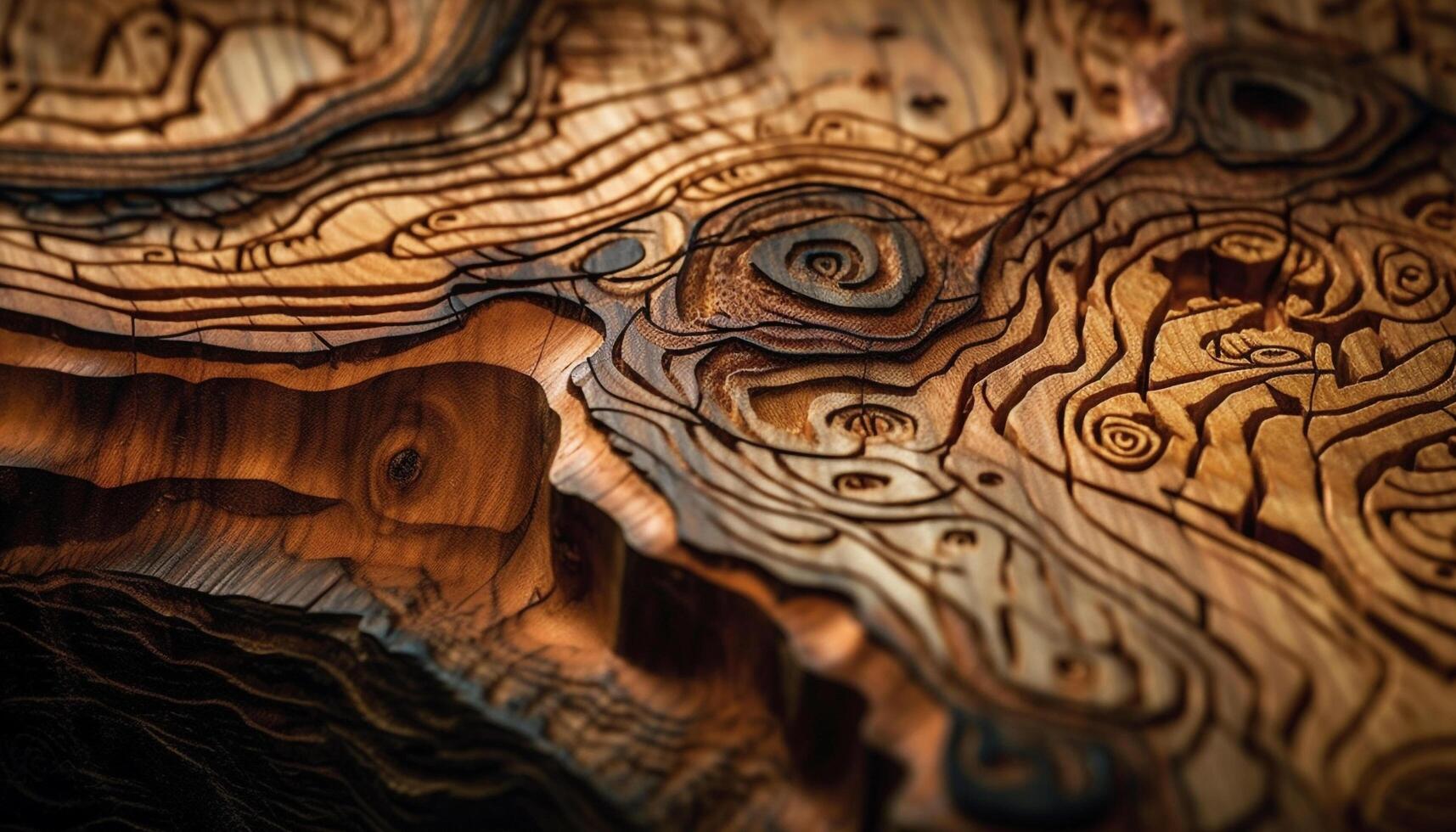 Striped timber plank stunning backdrop in nature generated by AI photo