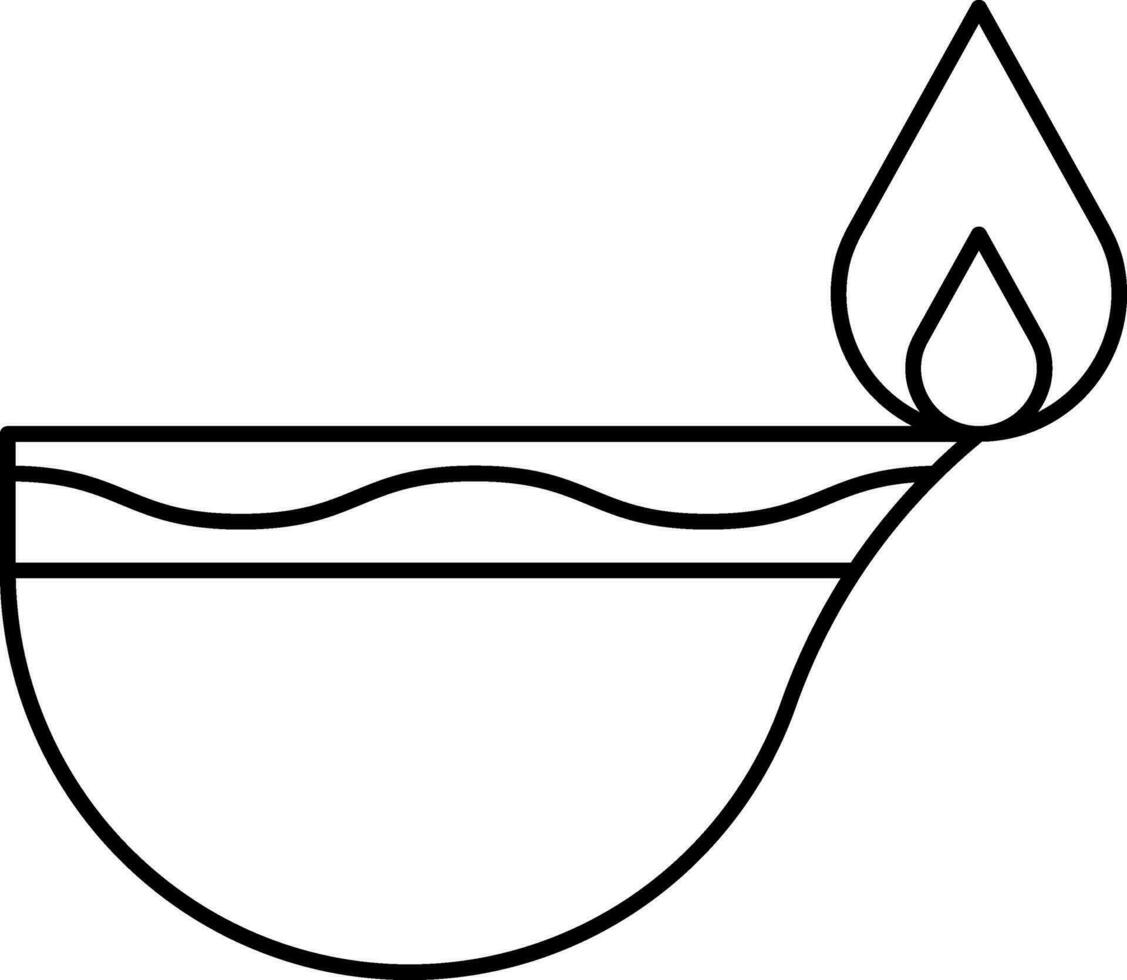 Oil Lit Lamp Icon vector