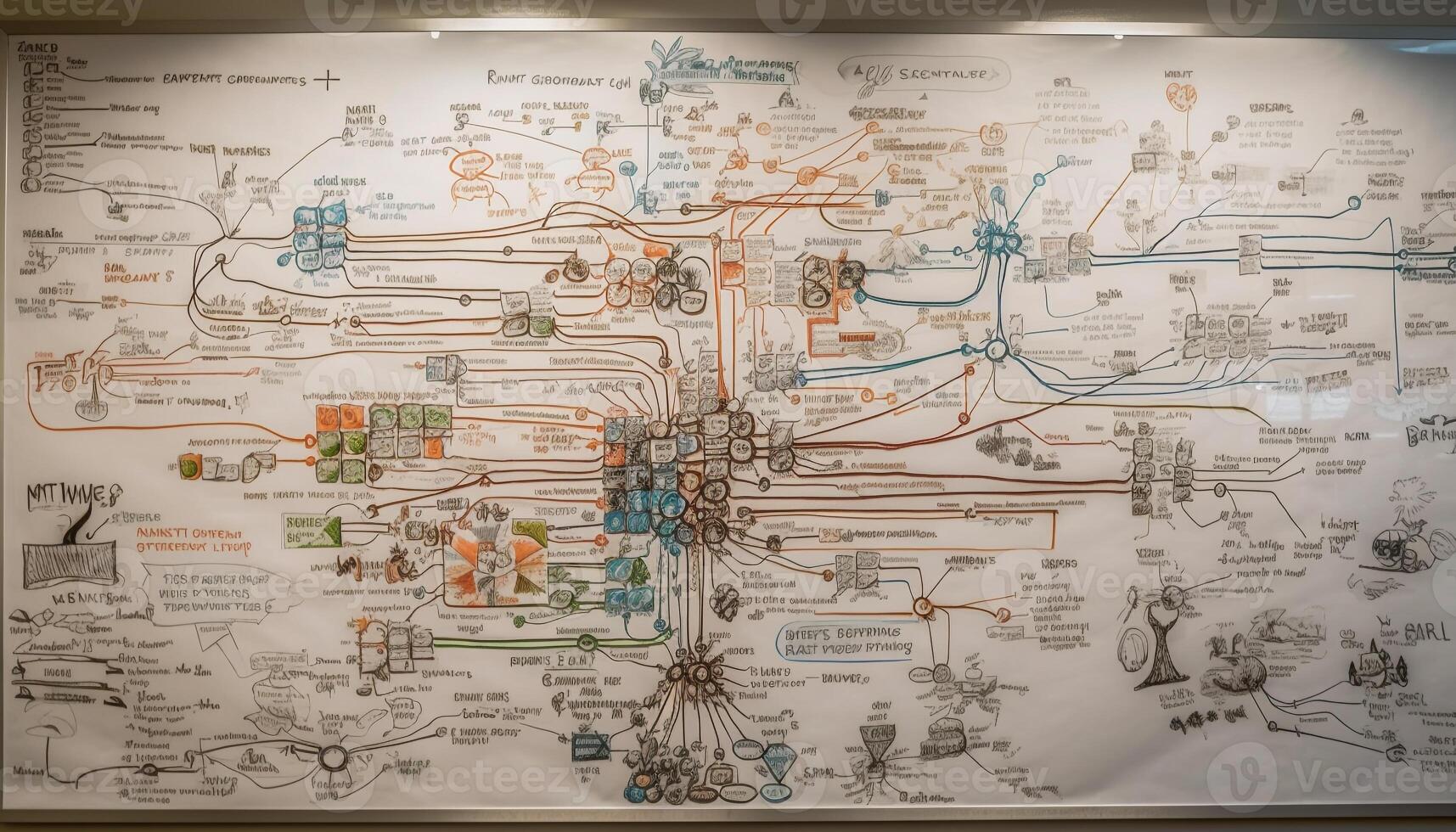 Abstract circuit board design shows industry progress generated by AI photo