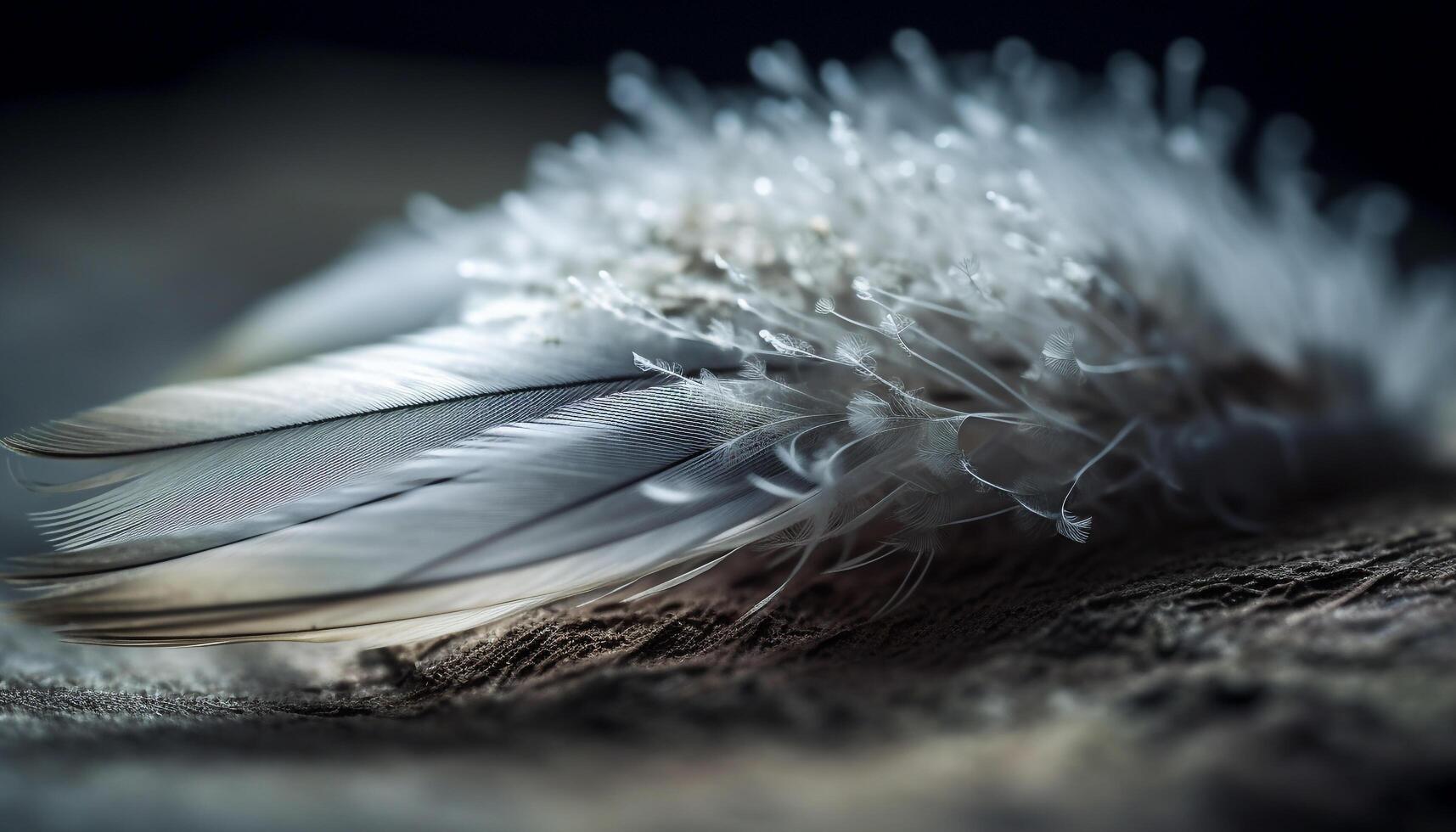 Fluffy quill pen, light as feather generated by AI photo