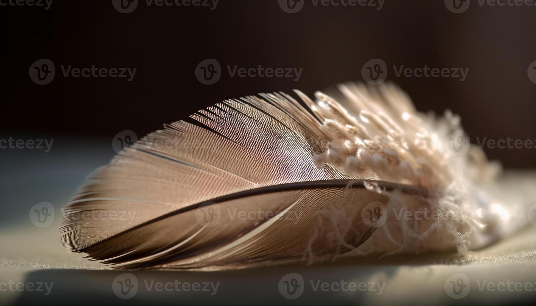 Feathers of elegance and beauty in nature generated by AI photo