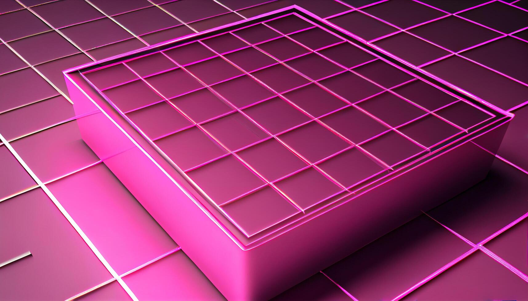 Geometric squares and cubes, futuristic decoration illustration generated by AI photo