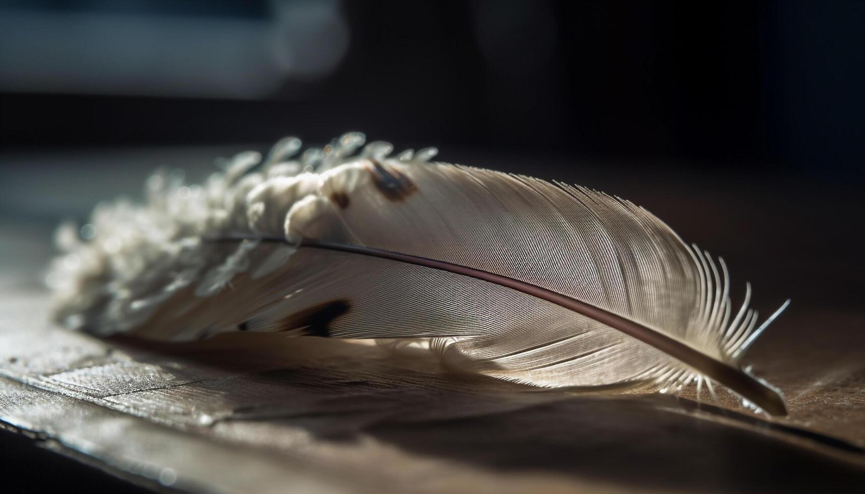 Softness of feather highlights animal fragility generated by AI photo