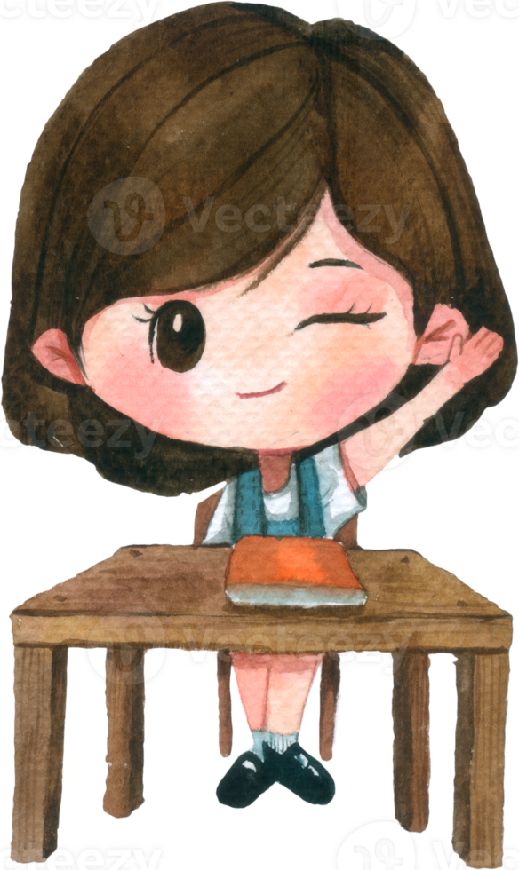 Back to school watercolor elements clipart png