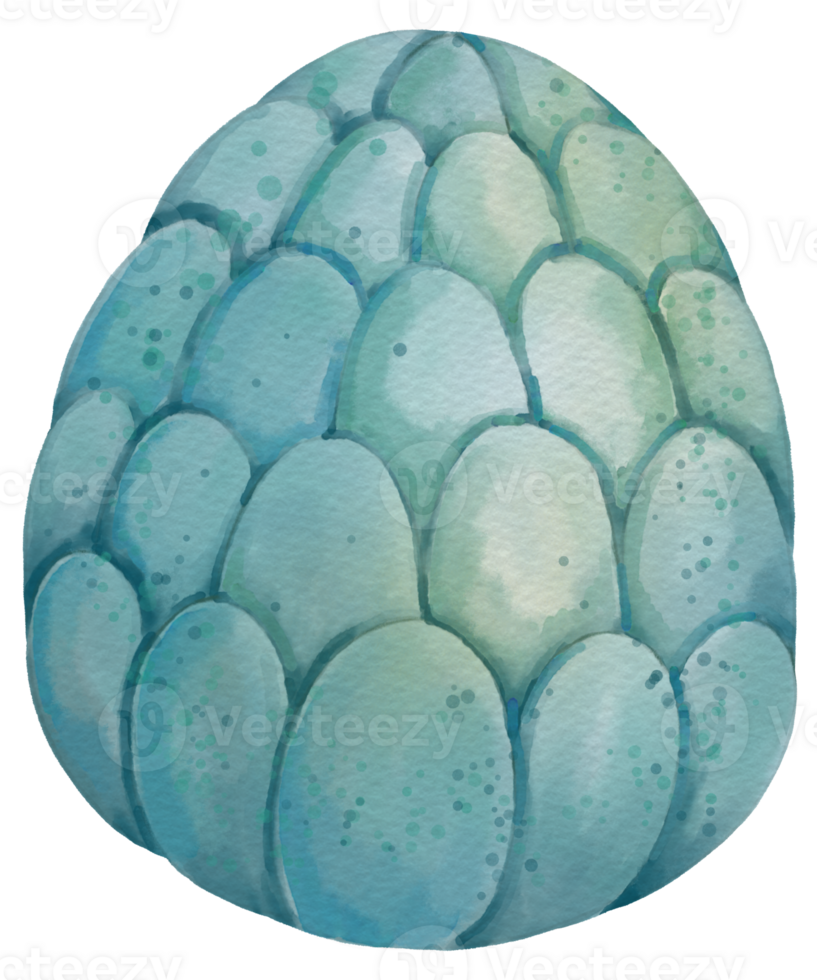 Dragon egg cartoon character watercolor png