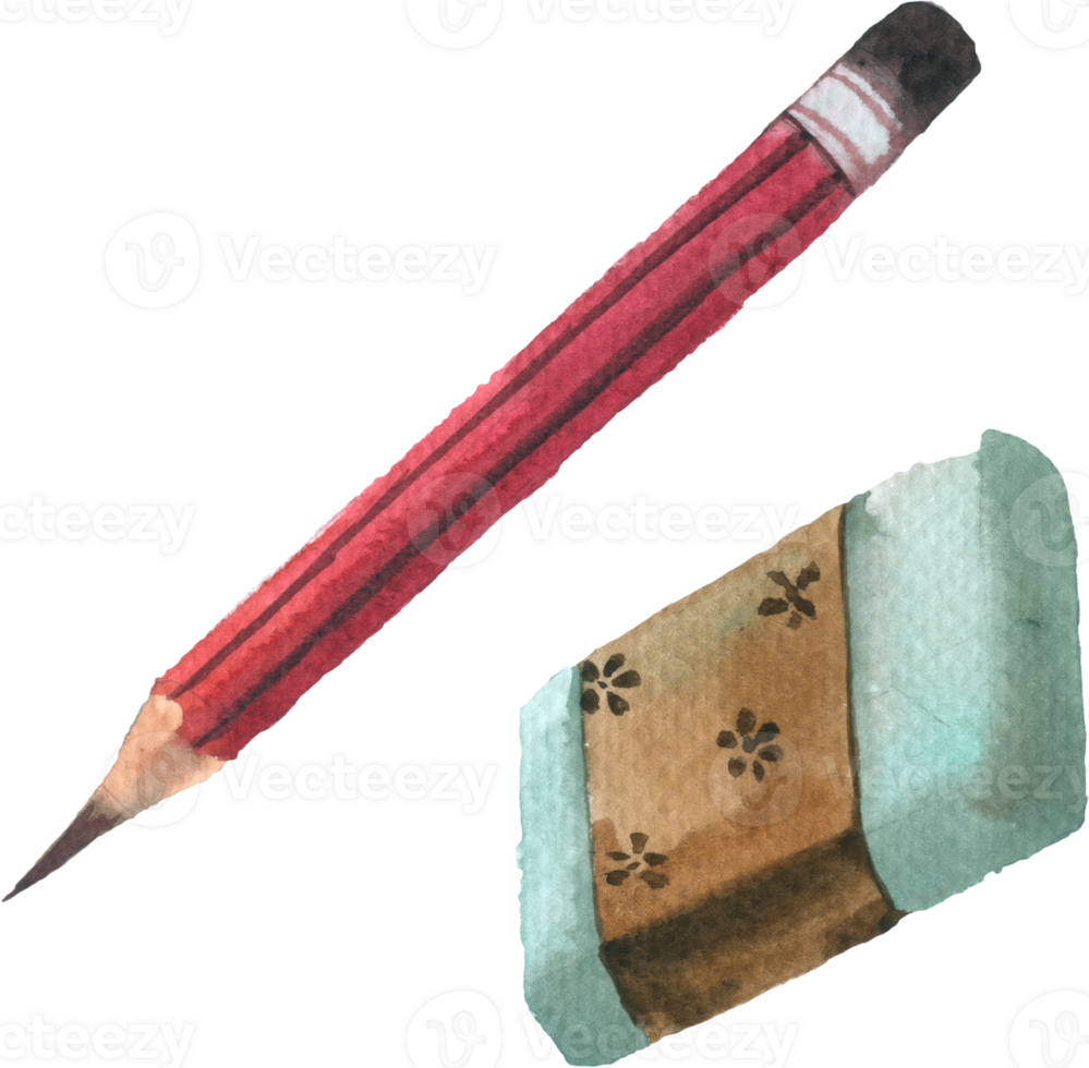 Back to school watercolor elements clipart png