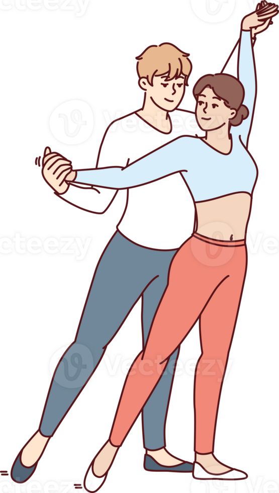 Young couple man and woman performs passionate dance semba salsa or kizomba bachata png