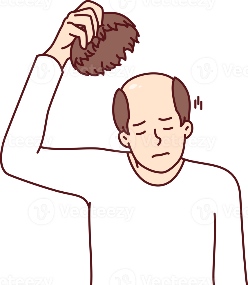 Mens duurt uit pruik en ervaringen spanning van kaalheid veroorzaakt door problemen met haar- png