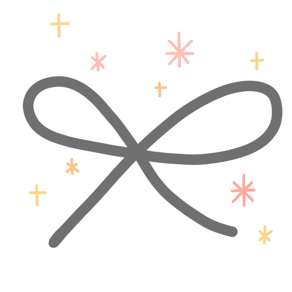 Cute ribbon bow png