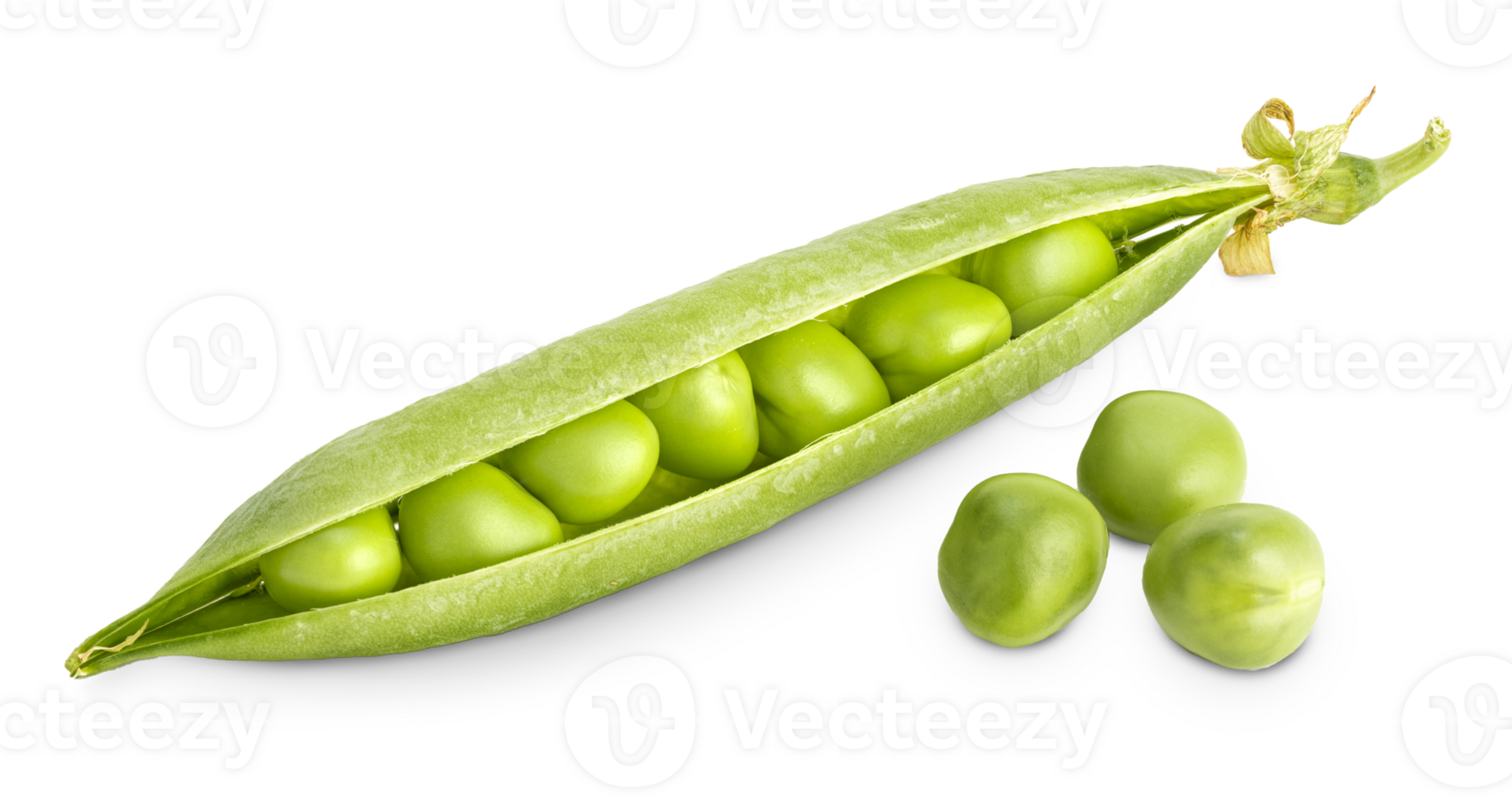 Fresh green pea open pod with seeds isolated 24657028 PNG