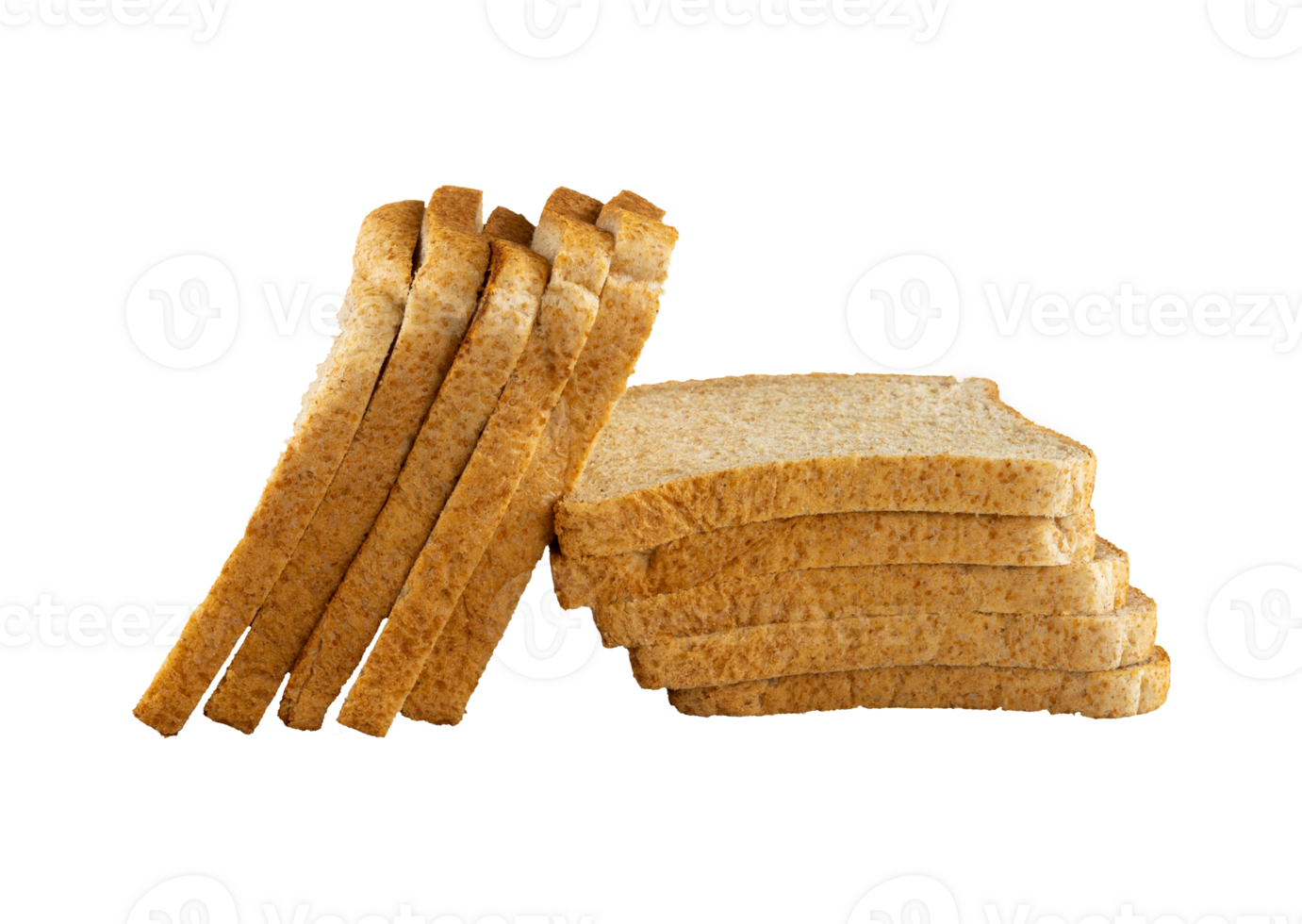 Stack of plain bread isolated png