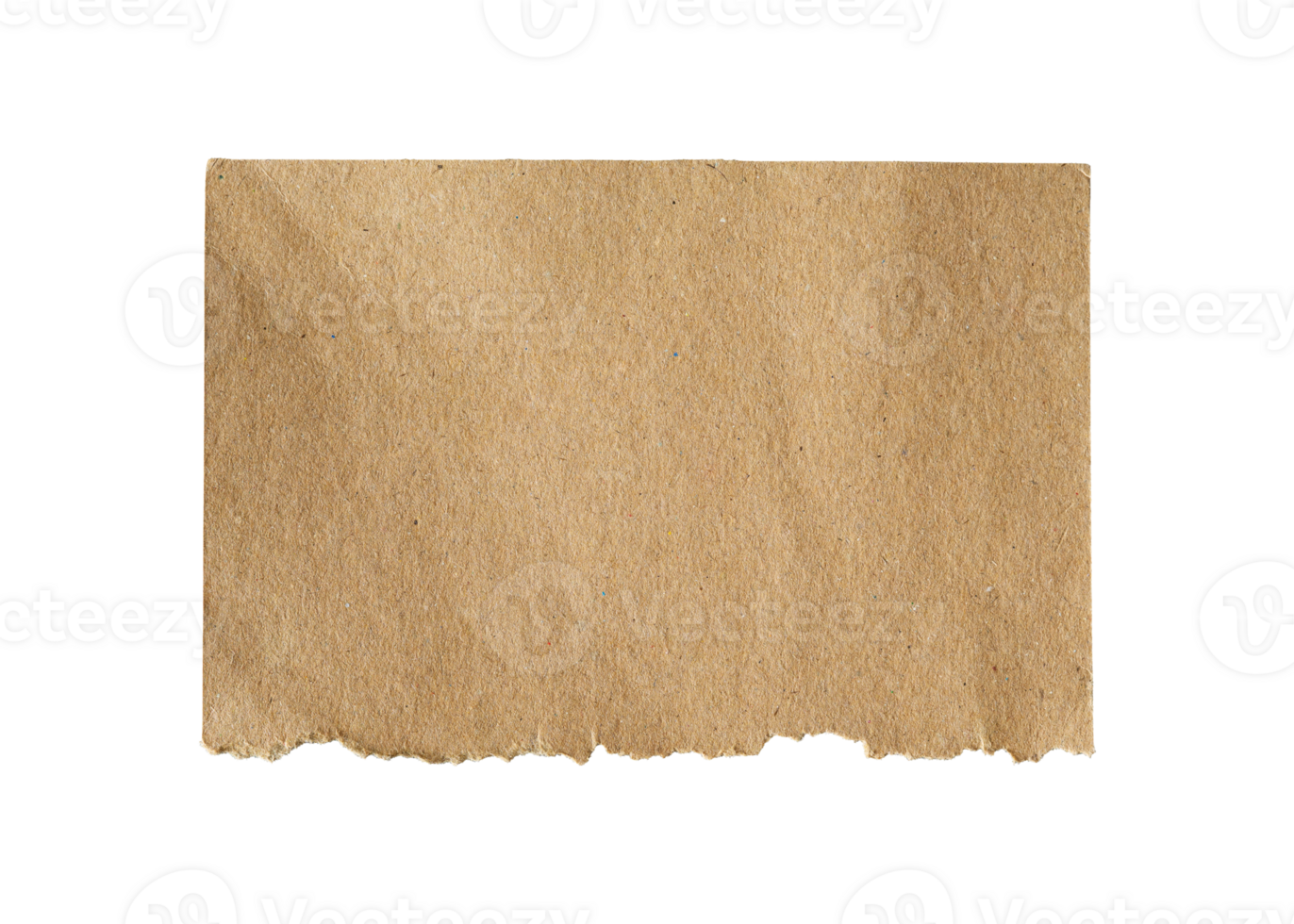 Rough brown ripped paper isolated png