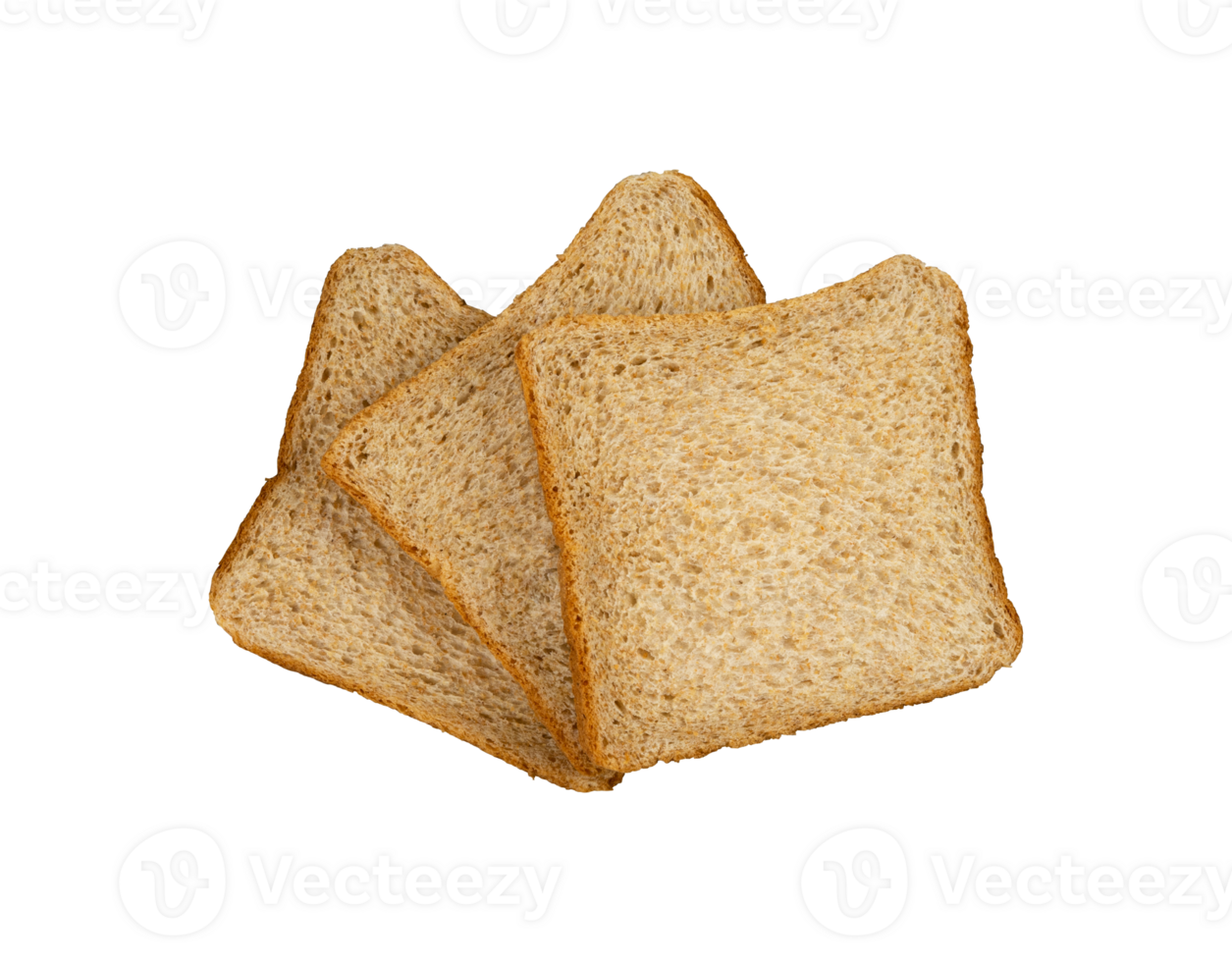 pile of plain bread for breakfast isolated png