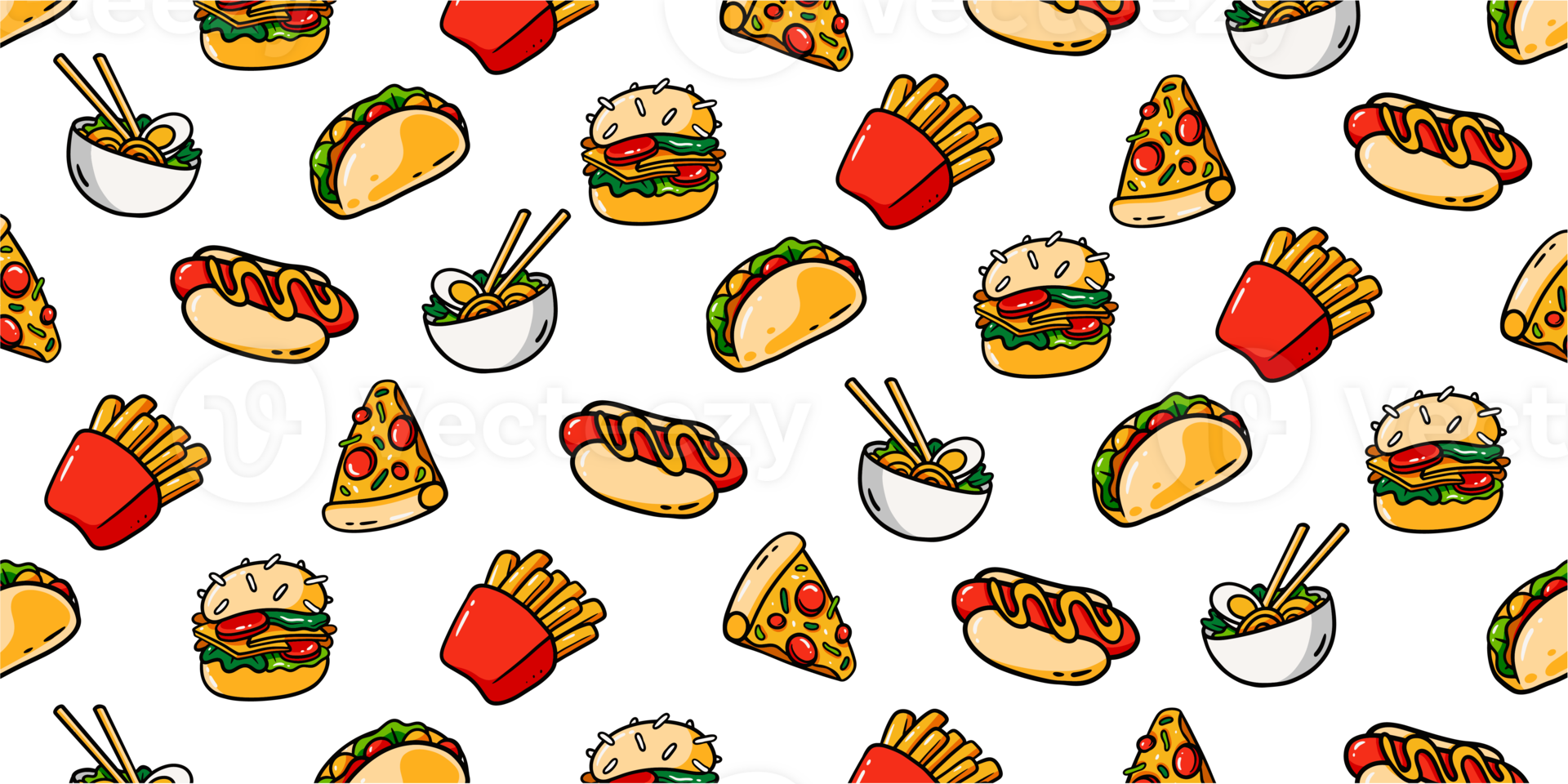 fast food pattern png