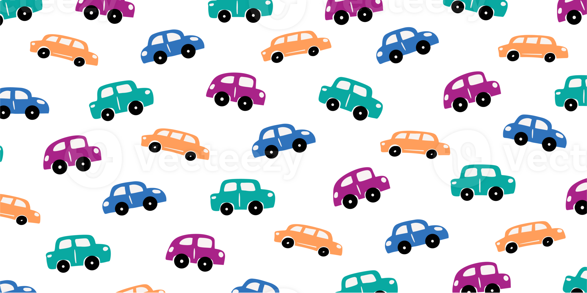 pattern of cute car png