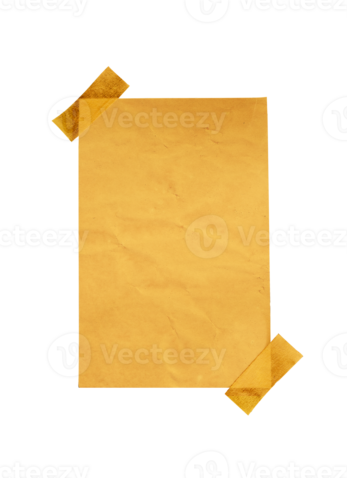 Old parchment paper with tape isolated 24657215 PNG