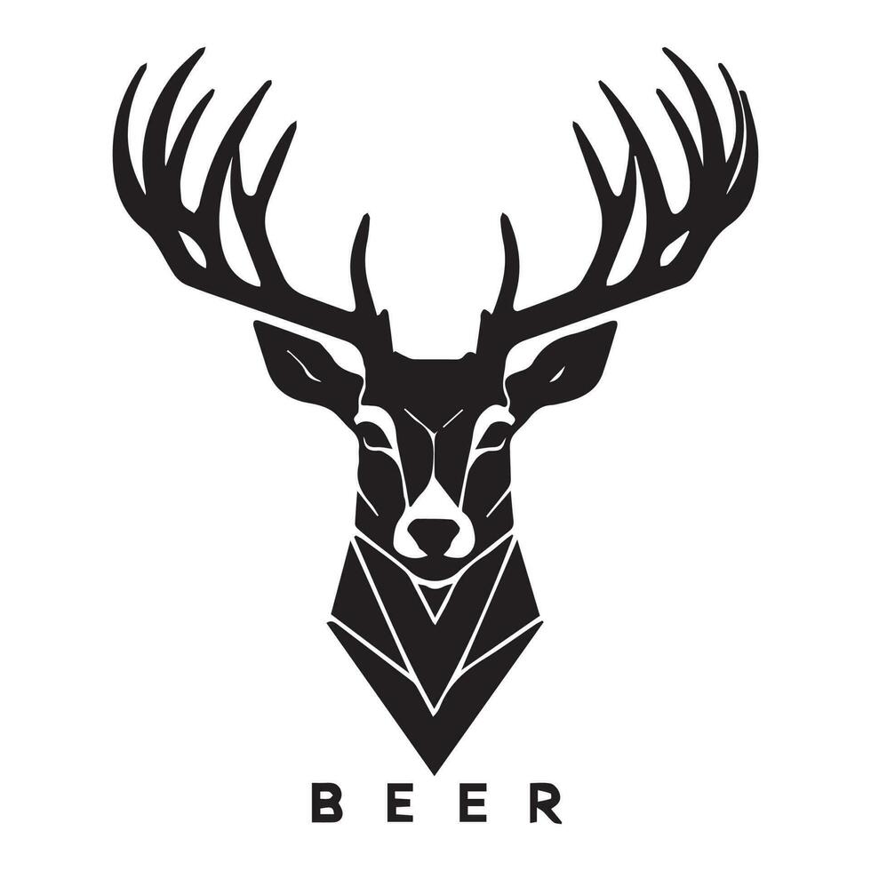 Deer Vector Silhouette, this is a vector deer black and white.