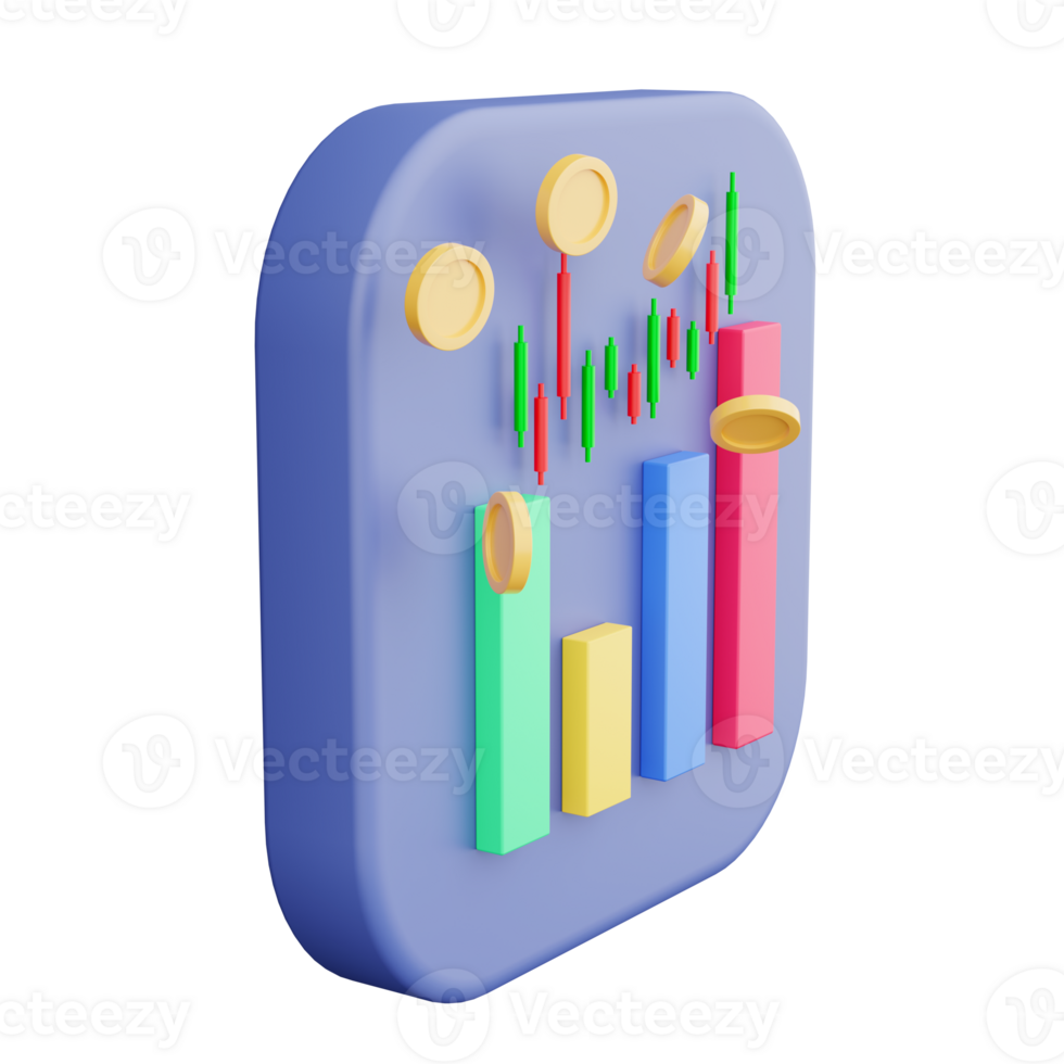 3d rendering of a financial graph concept finance stock market background transparency graphics png