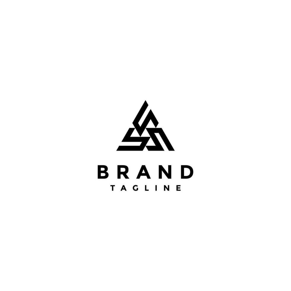 Triangle Symbol Of Three Letter B Logo Design. Initial Letter bbb Forming a Mountain Peak Symbol Logo Design. vector