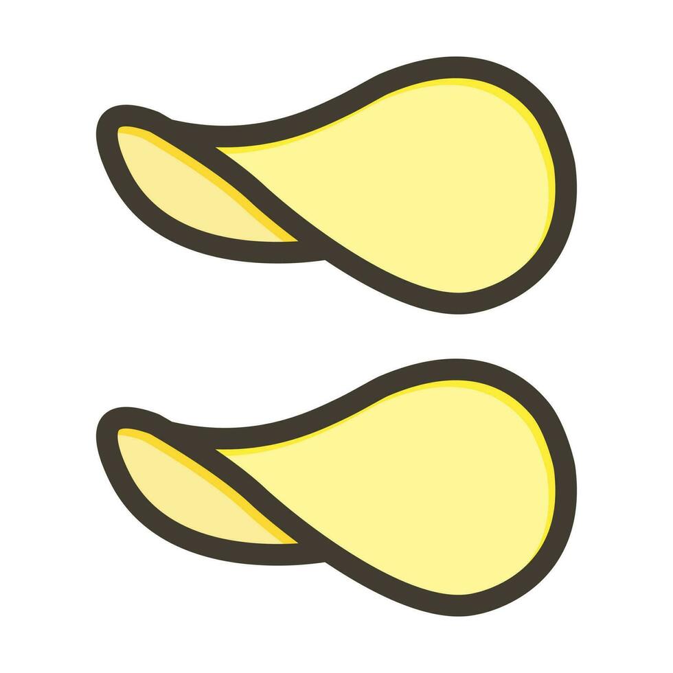 Crisps Vector Thick Line Filled Colors Icon Design