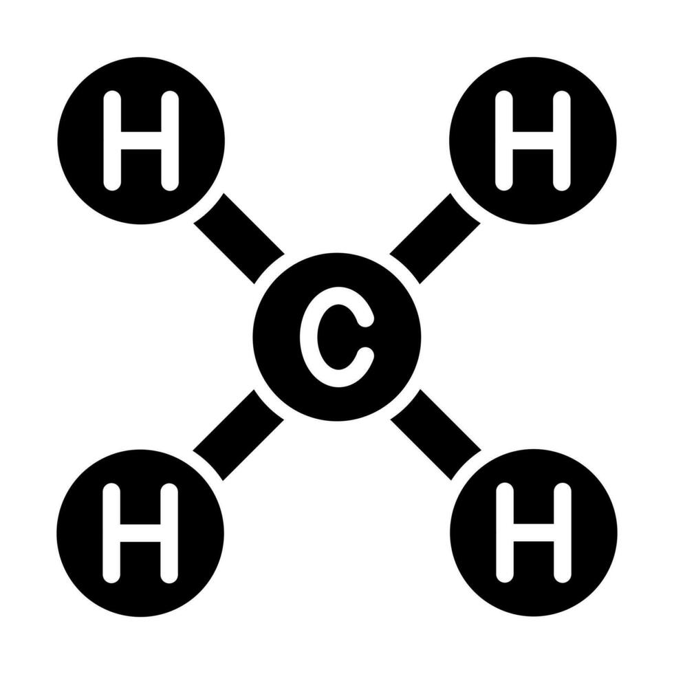 Methane Glyph Icon Design vector