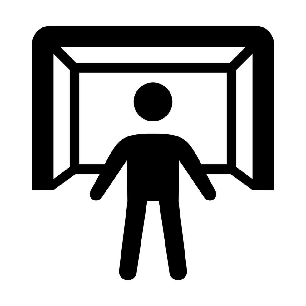 Goalie Glyph Icon Design vector