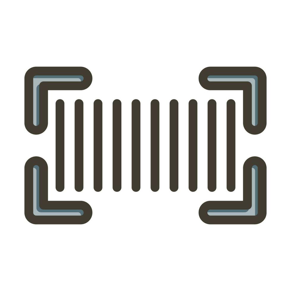 Barcode Vector Thick Line Filled Colors Icon Design