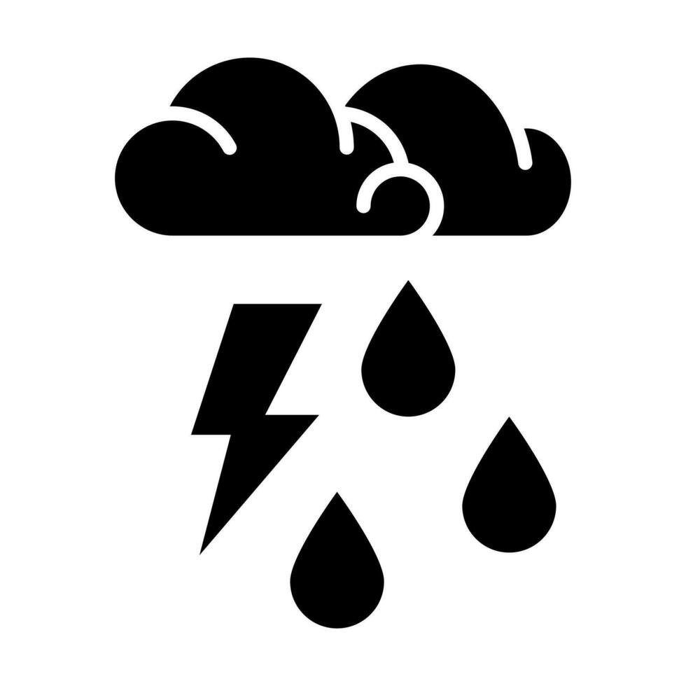 Extreme Weather Glyph Icon Design vector