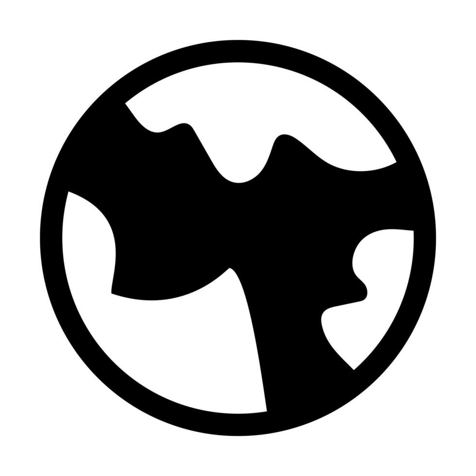 Earth Glyph Icon Design vector
