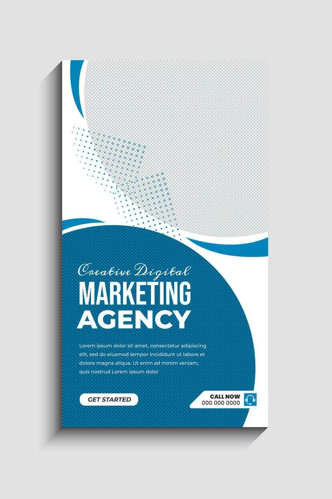 Digital Marketing Agency social media story template vector
