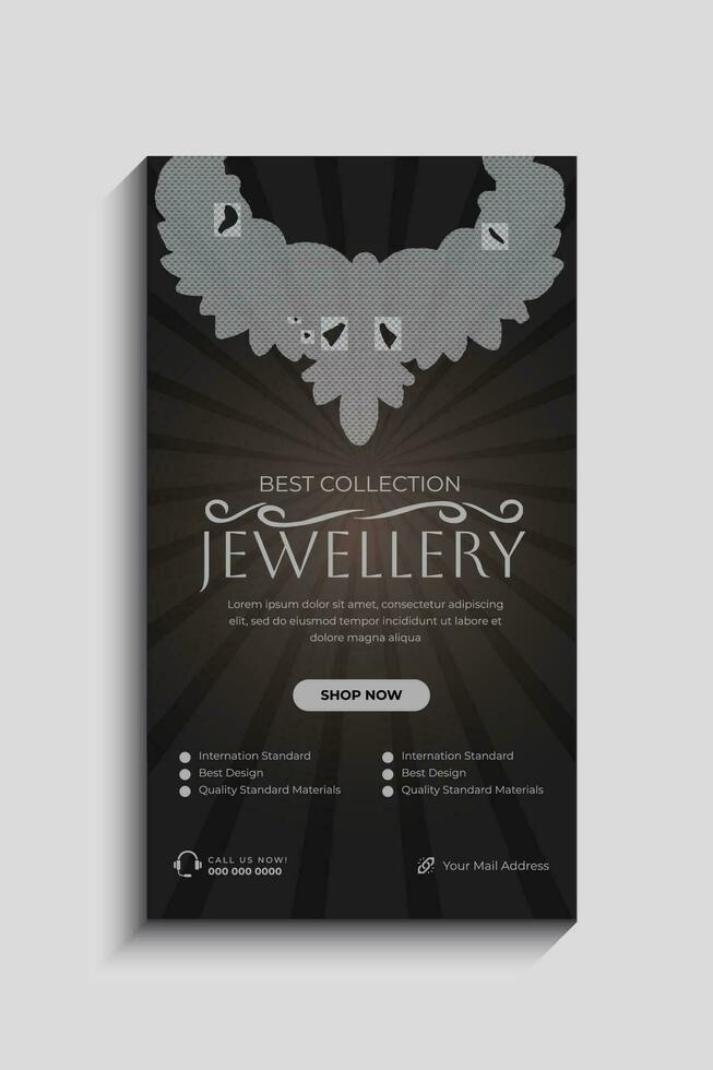 Jewelry Business Social Media Story Template vector