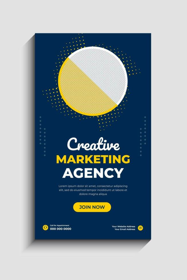 Digital Marketing Agency social media story template vector