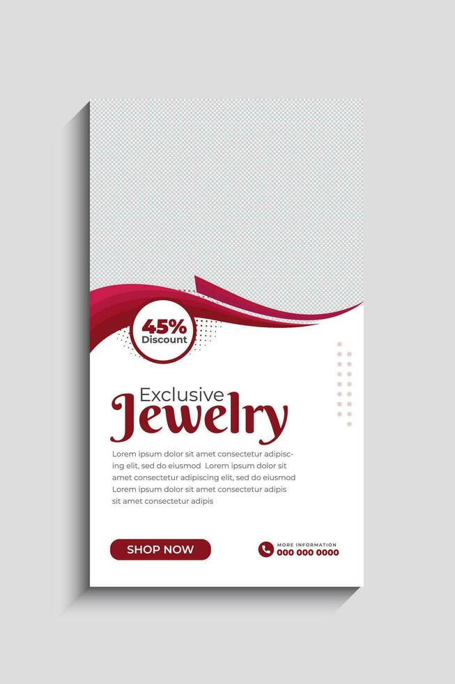 Jewelry Social Media Story Template vector