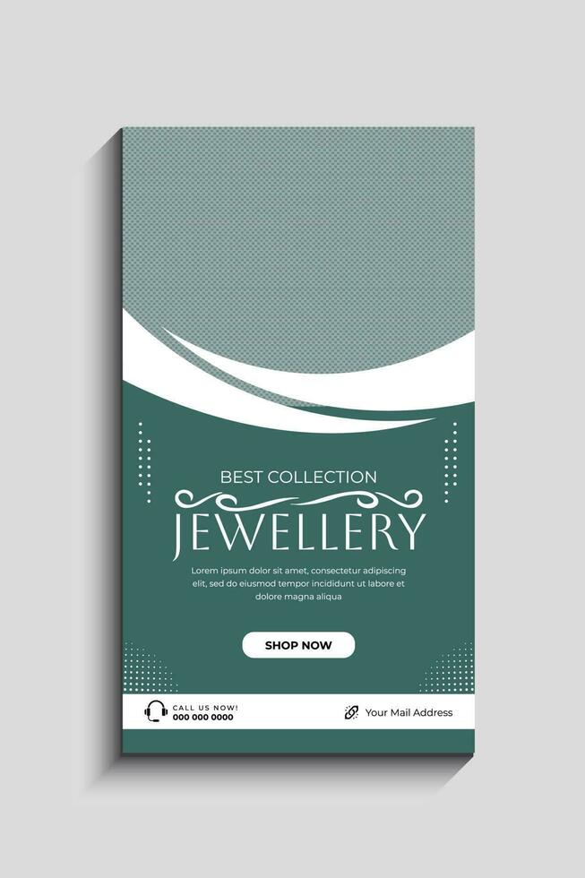 Jewelry Business Social Media Story Template vector