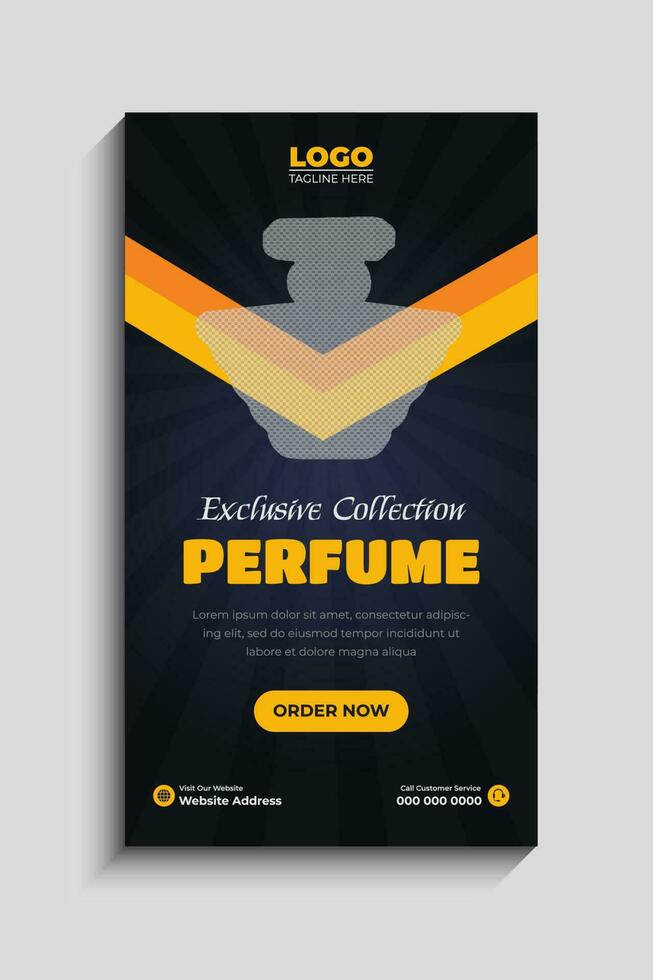 Elegant Perfume or Fragrance Social Media Story Template vector