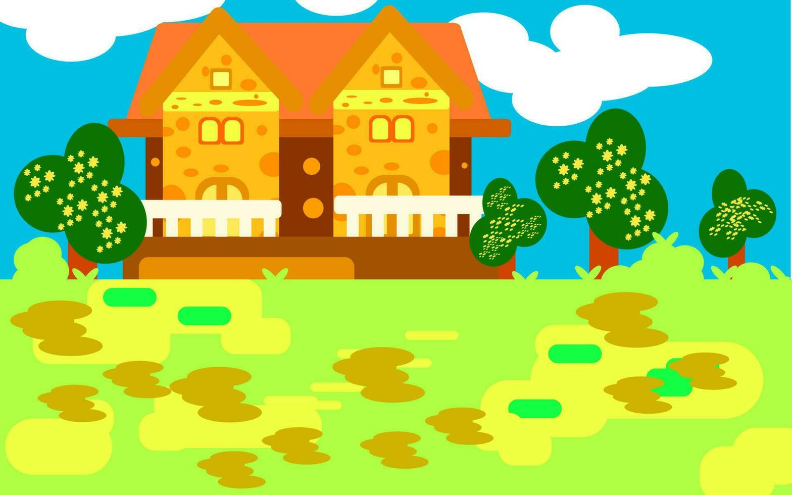 home flat illustration vector