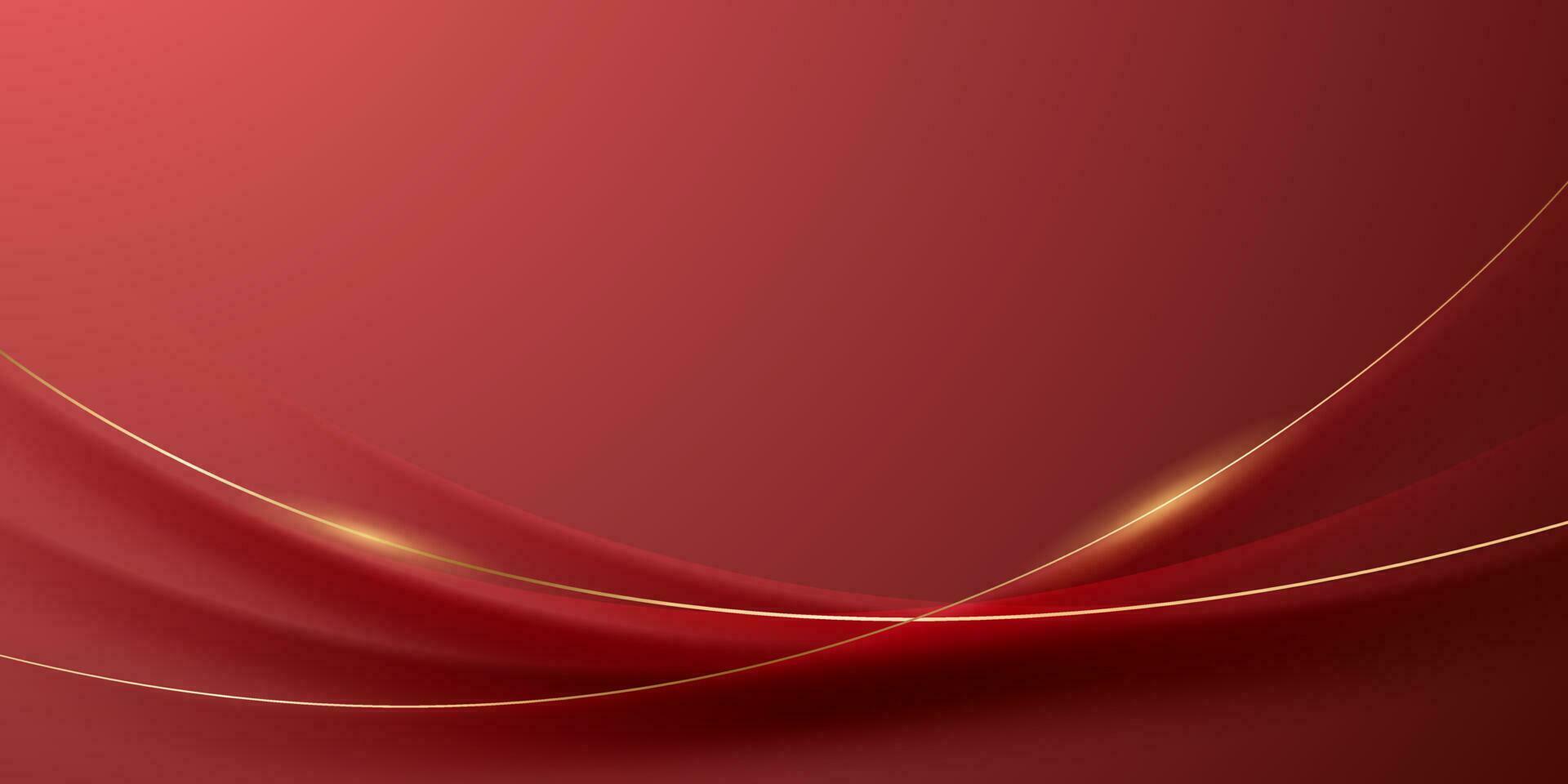 Abstract background design modern red and gold geometric elements vector illustration