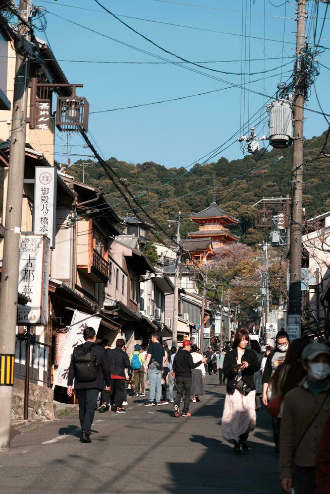 Tourist walking in Highashiyama district area photo