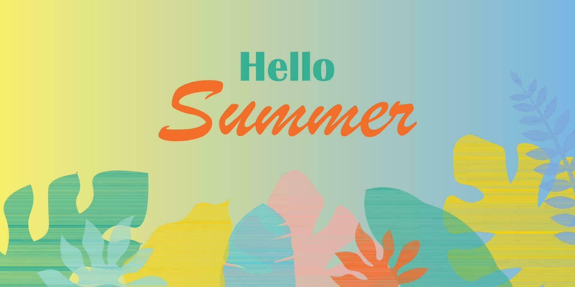 Background design with summer theme vector