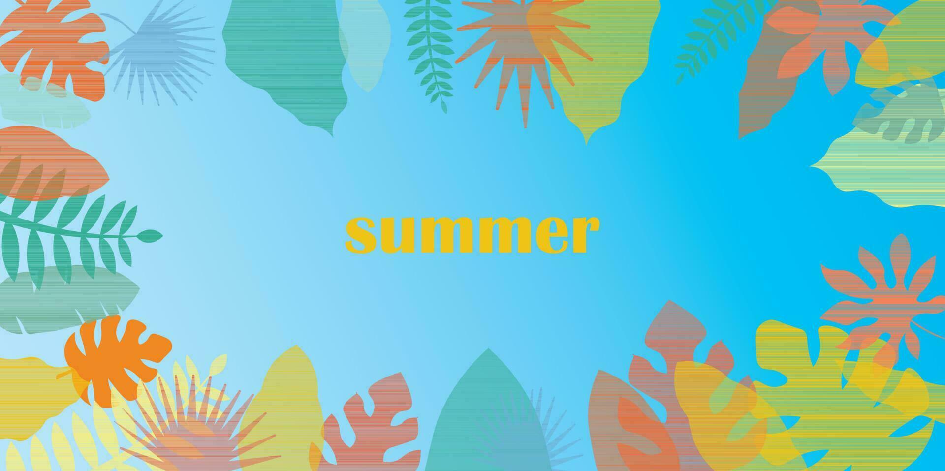 Background design with summer theme vector