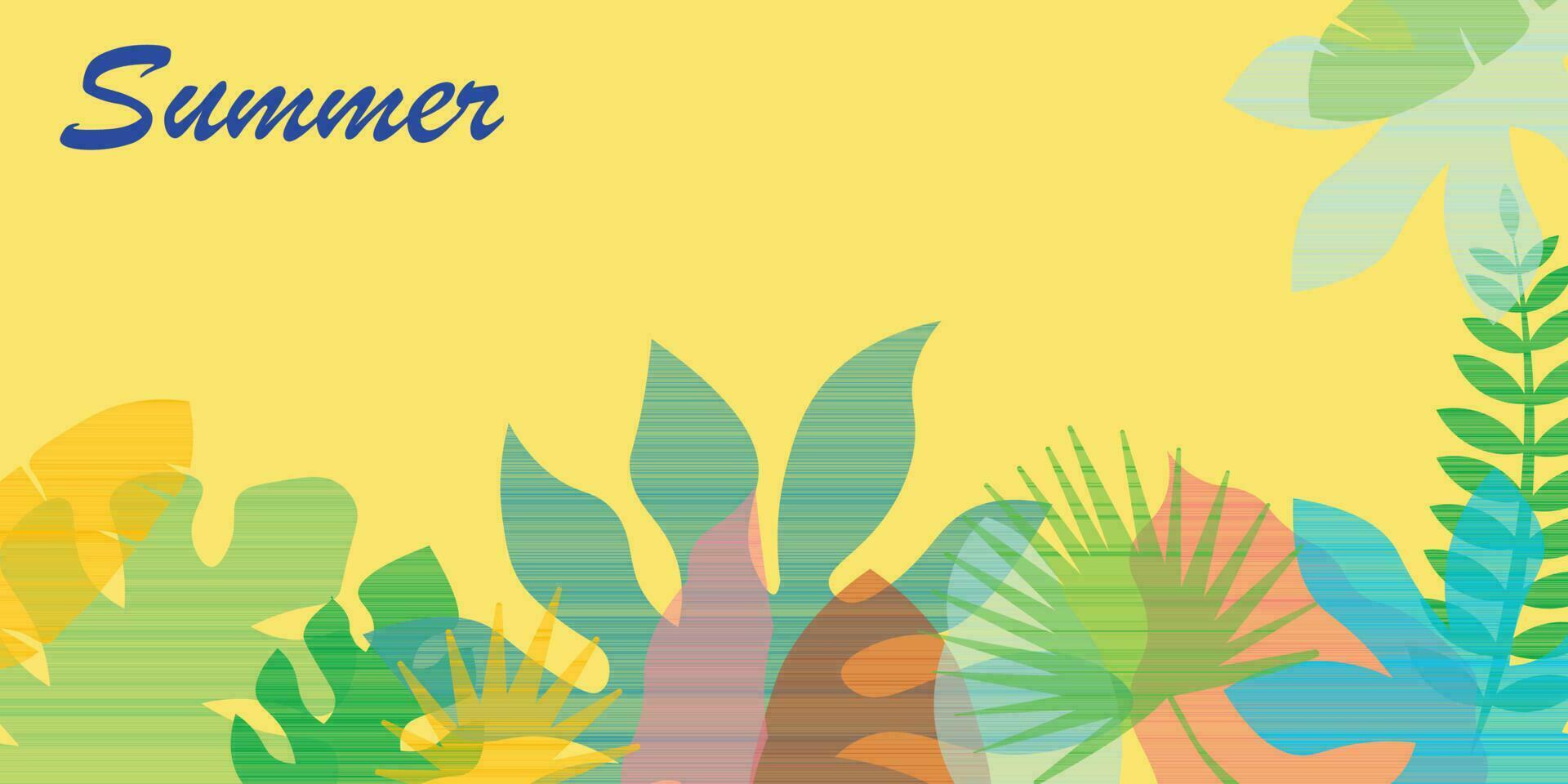 Background design with summer theme vector